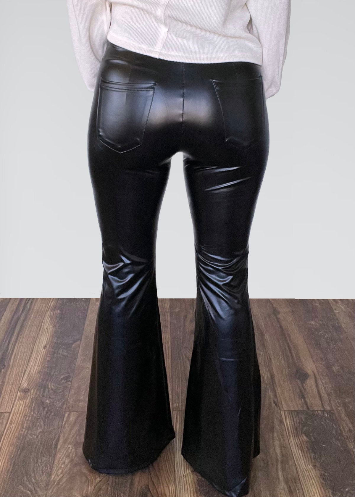 PASSION DRIVEN BOUTIQUE Womens Black Leather Flare, Bell Bottom Pants 2023  (as1, Alpha, x_l, Regular, Long) at  Women's Clothing store